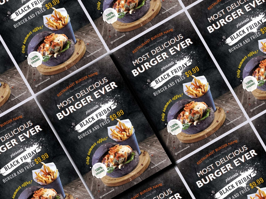 Free Burger Restaurant Flyer Template (PSD)