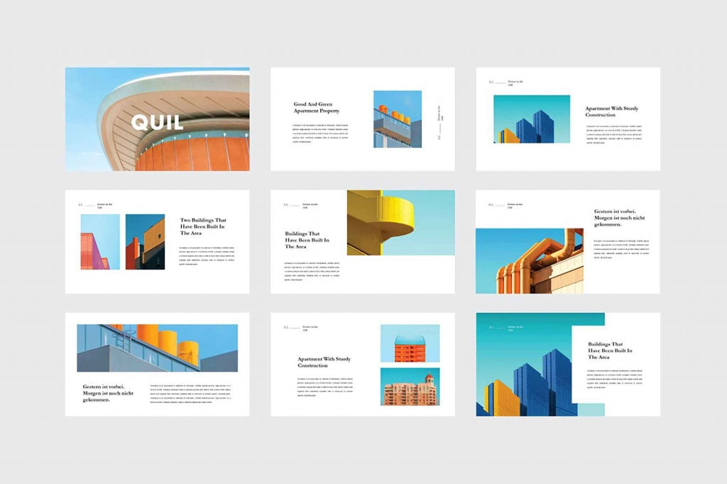Quil Architecture PowerPoint Template (PPT)